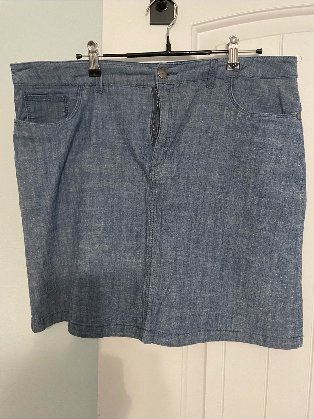 croft & barrow cotton denim skort